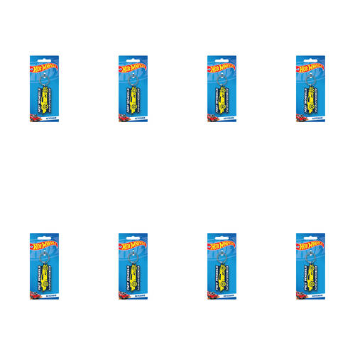 8PK Hot Wheels Since 1968 PVC Keyring Hanging Accessory 4x9cm