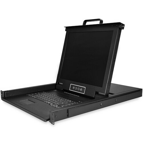 1U 8 Port VGA Rackmount KVM Console for Server Racks - 17in