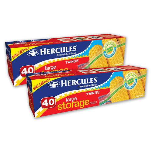 2x 40pc Hercules Large Storage Bags