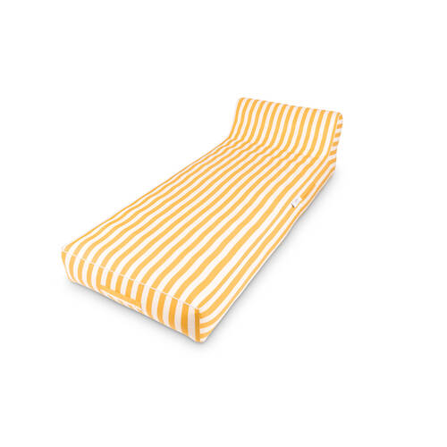 Spire Paradisus Inflatable Pool/Beach Lounger Durable Fabric 190x83x22cm Yellow