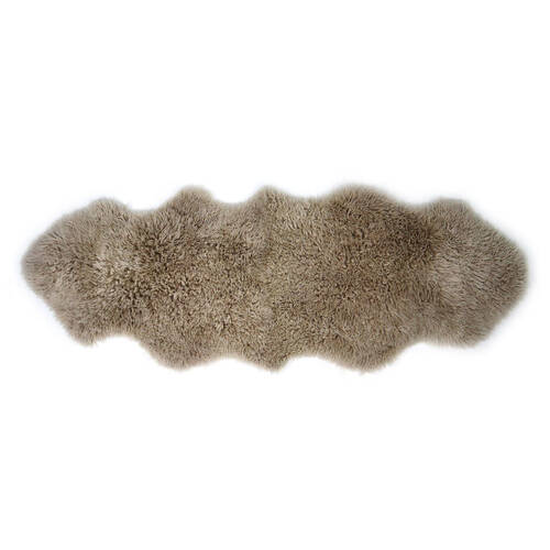 Auskin The Kingston Sheepskin Rug- Double Extra Long Ethically Sourced Pelican