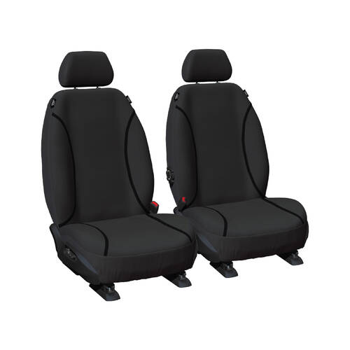 Sperling Tradies Canvas Front Black Seat Covers Toyota Hilux 2009-2015