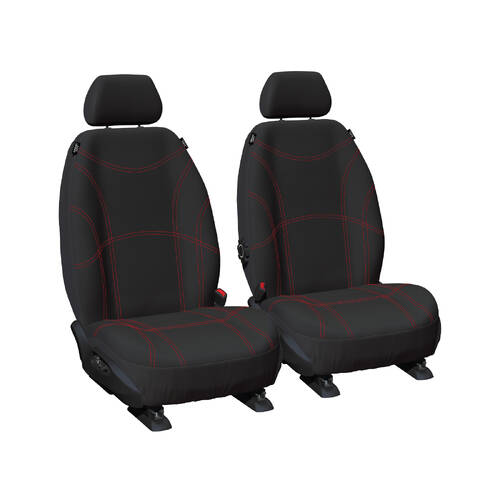 Getaway Neoprene Front Black/RD Seat Cover Colorado Trailblazer DMax MUX 2012-20