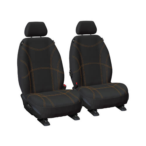 Getaway Neoprene Front Black/OR Seat Covers - Everest Ranger 2022 Current