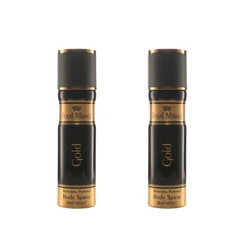 2PK Royal Mirage Gold Body Fragrance Spray For Women 200ml