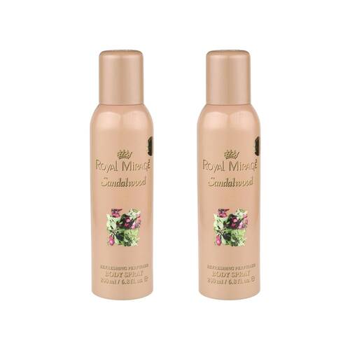 2PK Royal Mirage Sandalwood Body Fragrance Spray For Women 200ml