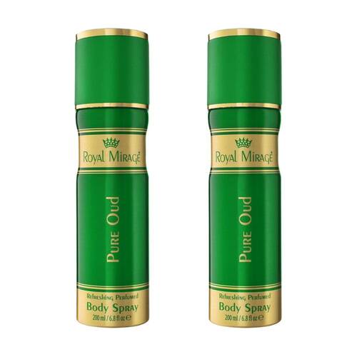 2PK Royal Mirage Pure Oud Body Fragrance Spray For Women 200ml