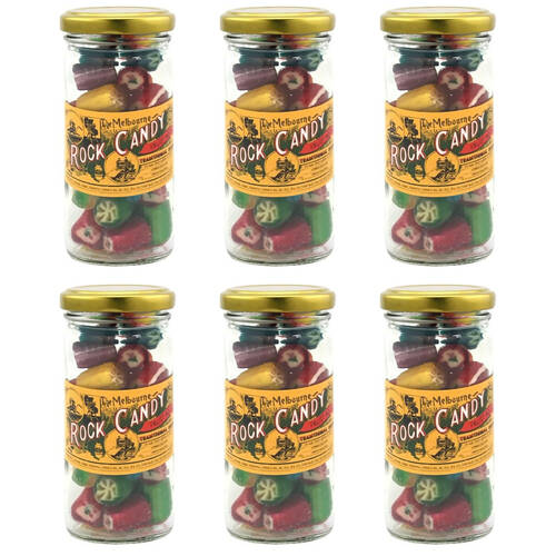 6PK Melbourne Fruit Rocks Rock Candy Sweet Confectionery Lollies 170g Handmade