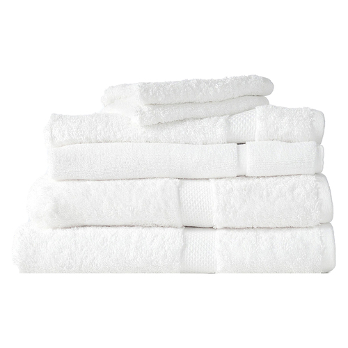 6pc Canningvale Royal Splendour Home Decor Bathroom Towel Set White