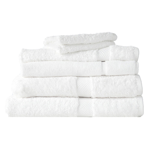 6pc Canningvale Royal Splendour Home Decor Bathroom Towel Set White