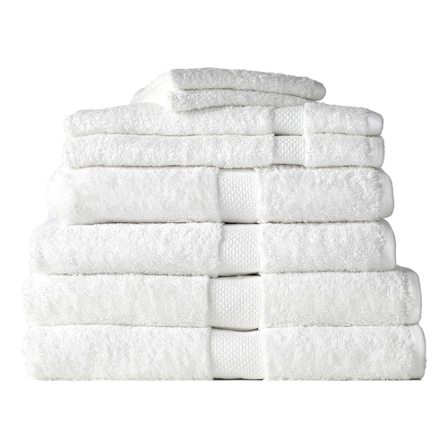 8pc Canningvale Royal Splendour Home Decor Bathroom Towel Set White