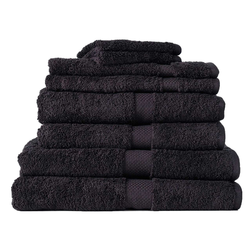 8pc Canningvale Royal Splendour Home Decor Bathroom Towel Set Black