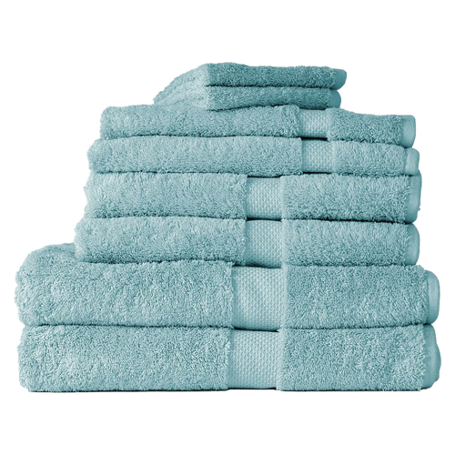 8pc Canningvale Royal Splendour Home Decor Bathroom Towel Set Aqua Foam