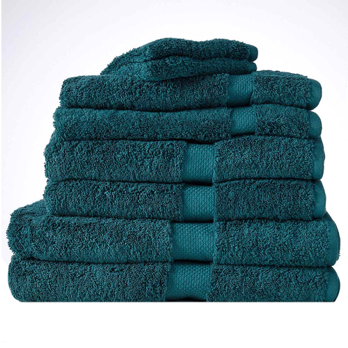 8pc Canningvale Royal Splendour Home Decor Bathroom Towel Set Azzurrite Teal