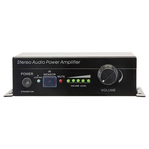 Pro2 Stereo Audio Power Amplifier Speaker w/ Remote Control 145x97mm Black