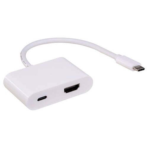 Pro2 USB-C to HDMI Universal 2-Port Hub External Adaptor White 15cm Lead