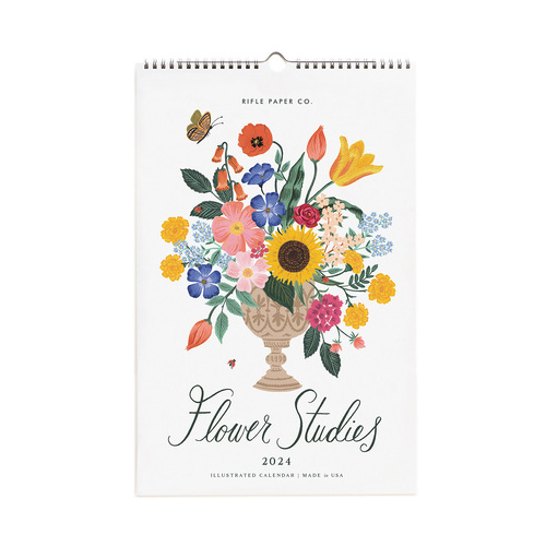 Rifle Paper Co 2024 28x43cm Flower Studies Wall Calendar