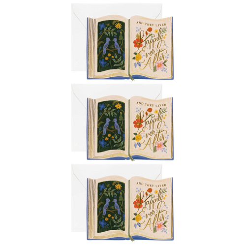 3PK Rifle Paper Co Single Card w/ Envelope Ever After 11x14cm