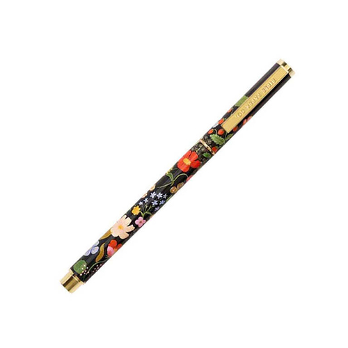 Rifle Paper Co Stainless Steel Rollerball Pen Strawberry Fields