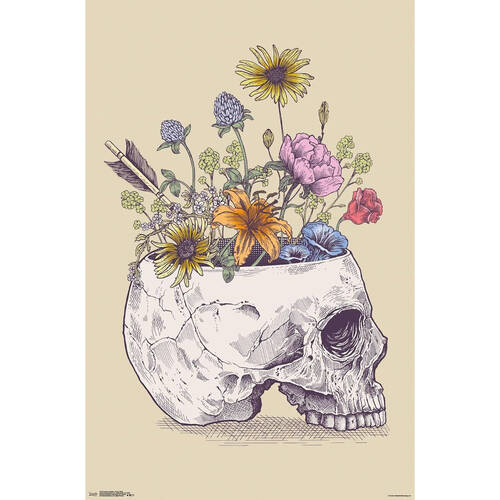 Impact Merch Rachel Caldwell Flower Skull Poster 91x61cm