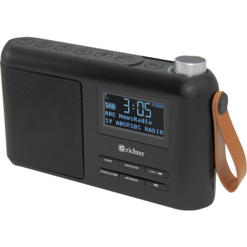 Richter Portable DAB+ Digital FM Radio w/ Bluetooth Black