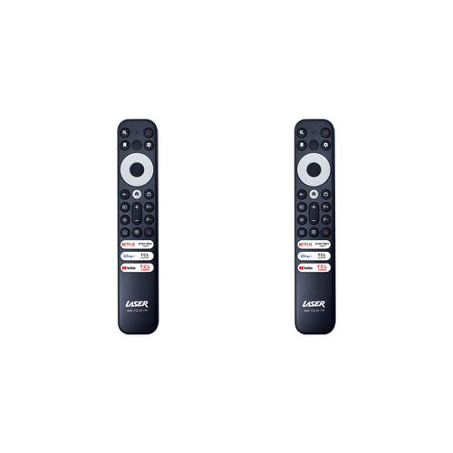2PK Laser Remote Control for TCL TVs Streaming Shortcuts Soft-touch Black