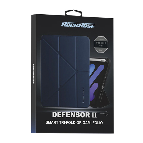 RockRose Defensor II Case Origami Folio for iPad mini 6 8.3″ 2021 Blue
