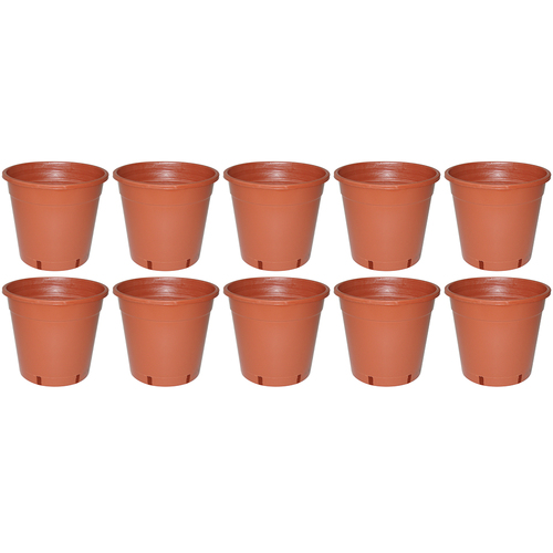 10PK Homeleisure Reko Pot 250mm Terracotta Outdoor Garden 