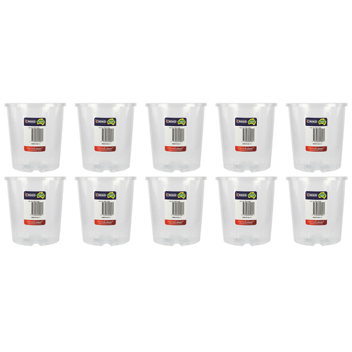 10PK Homeleisure Reko Pot 140mm Clear Outdoor Garden 