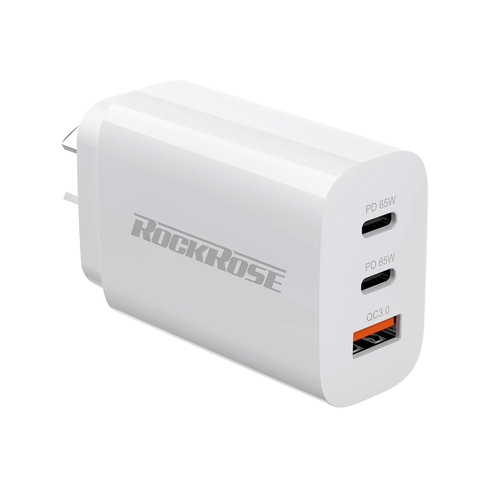 Rockrose 65W Triple Port Wall Travel Charger Casa Iii G65 - White