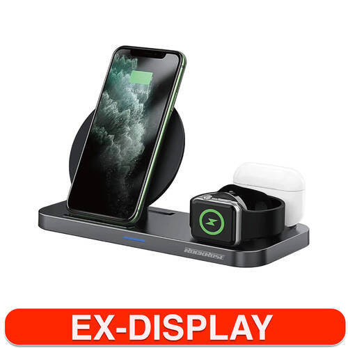 RockRose Airwave Max 3 in 1 15W Wireless Charging Stand