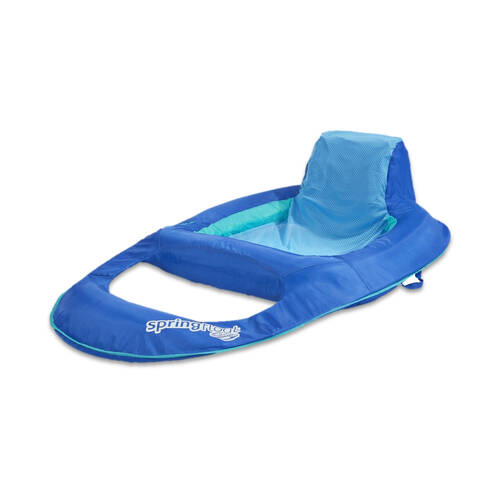Swimways Spring Float Recliner Inflatable Swimming Pool Lounger Blue