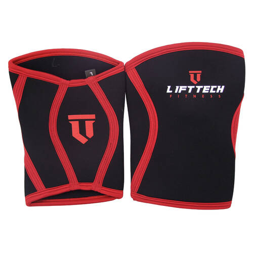 2pc Lift-Tech 5mm Fitness Pro Knee Sleeves Training Support/Protector Large