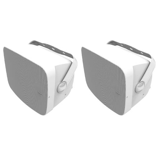 2x Klipsch RSM-800 Outdoor Wall Mounted 5 Way Binding 100W Speaker 8 Inches WH