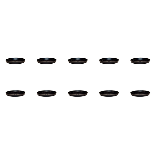 10PK Homeleisure Reko Saucer to Suit 430 Black Garden 