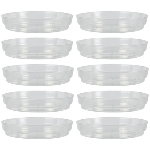 10PK Homeleisure Reko Saucer to Suit 100 Clear Garden 