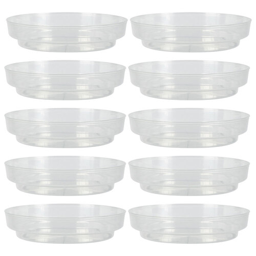 10PK Homeleisure Reko Saucer to Suit 200 Clear Garden 
