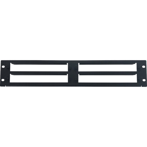 UNIVERSAL 2RU RACK SHELF UNIT 4 X HORIZONTAL BLADE SHELVES