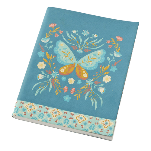 80pgs Pilbeam Living Monarch Recycled Cotton Notebook 20x15cm