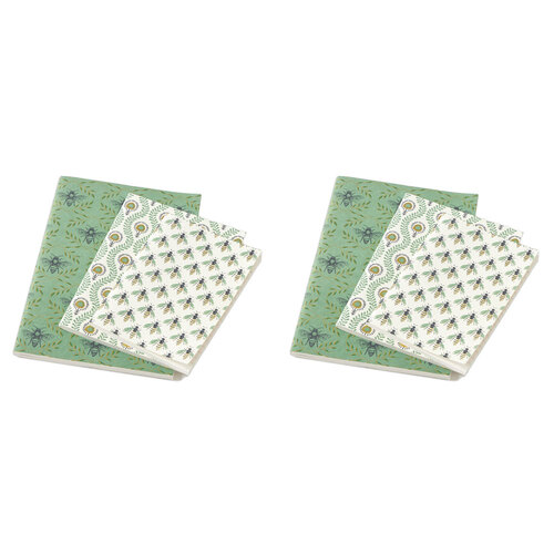 2PK 3pc Pilbeam Living Bee 50-Pages Notebooks Set Writing Stationery