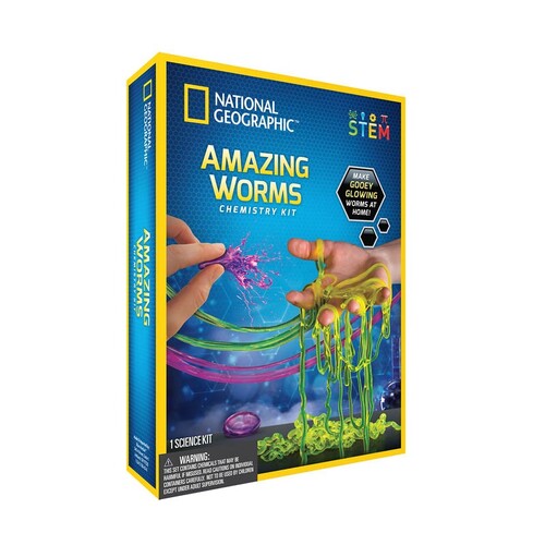 National Geographic Amazing Worms Chemistry Kit Kids Science Toy 8+