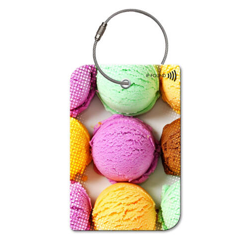 Retreev Icecream Travel Bag Smart Tag Luggage Suitcase Name Card w/ QR