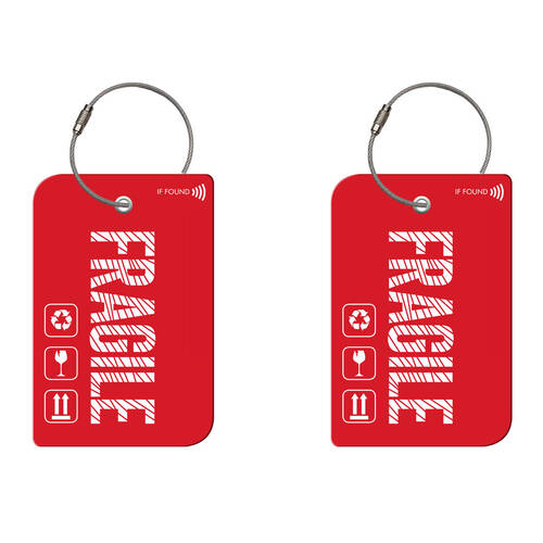 2PK Retreev Fragile Travel Bag Smart Tag Luggage Suitcase Name Card w/ QR