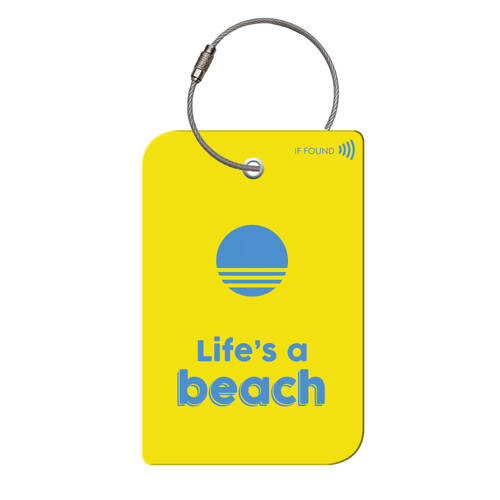 Retreev Life's a Beach Travel Bag Smart Tag Luggage Suitcase Name Card w/ QR