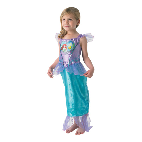 Disney Ariel Loveheart Kids Girls Dress Up Costume - Size 6-8 Yrs