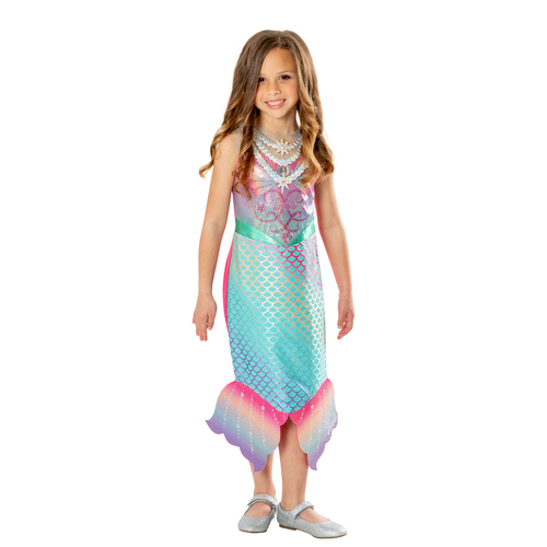 Mattel Barbie Colour Change Mermaid Costume Party Dress-Up - Size 3-5y