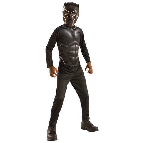 Marvel Black Panther Classic Kids Boys Dress Up Costume - Size 6-8 Yrs