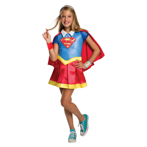 Dc Comics Supergirl Dcshg Deluxe Girls Dress Up Costume - Size 3-5 YRS