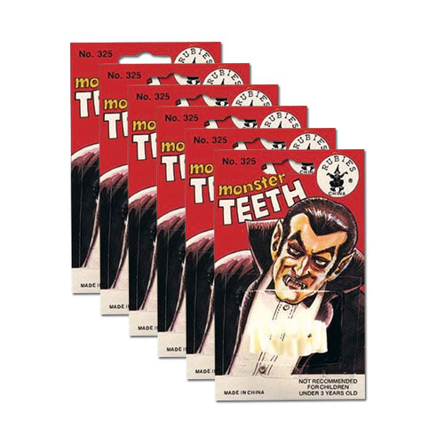6PK Halloween Monster Vampire Fake Fangs Teeth Costume Party Prop/Accessory
