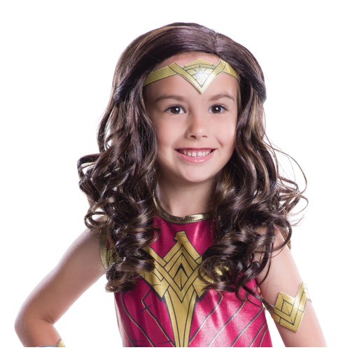 DC Comics Wonder Woman Wig Long Brown Hair - Child